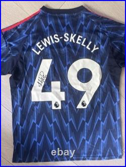MYLES LEWIS SKELLY Rare Hand Signed 25/26 PL WINNER Arsenal Away Shirt #49 COA