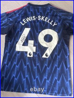 MYLES LEWIS SKELLY Rare Hand Signed 25/26 PL WINNER Arsenal Away Shirt #49 COA