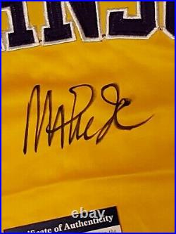 Magic Johnson Signed Los Angeles Lakers Mitchell & Ness Warm Up Jersey PSA-ITP C