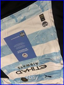 Man City Aguero Signed Shirt With Club COA