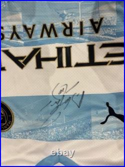 Man City Aguero Signed Shirt With Club COA