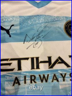 Man City Aguero Signed Shirt With Club COA