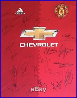Man United 2016/17 Signed Shirt, 21, Rooney, Pogba, Rashford, Ibrahimovich Proof