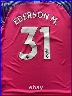 Manchester City Goalkeeper Ederson signed Jersey Size L