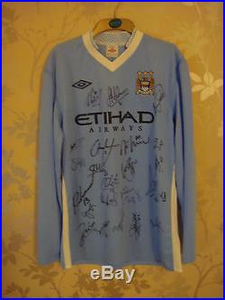 Manchester City Signed Shirt 2011-2012 Title Winning Season