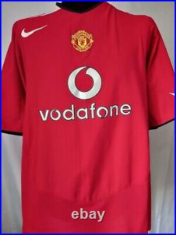 Manchester United 2004 Number 20 Home Shirt Signed Ole Gunnar Solskjaer