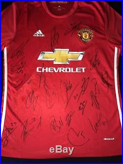 Manchester United Fully Signed Shirt WithExact Proof Inc Zlatan Pogba Mata & More