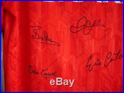 Manchester United George Best. Eric Cantona. David Beckham Signed Shirt