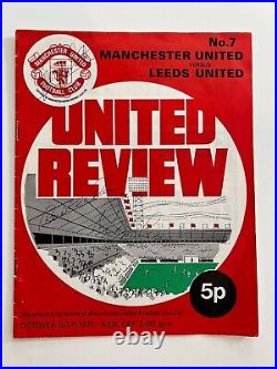 Manchester United Hand Signed Football Programme 1971 Best Law Charlton-Perfect