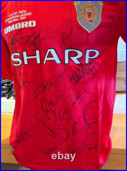 Manchester United Hand Signed Munich 1999 Final Team Shirt PSA CARD & COA
