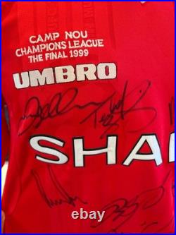 Manchester United Hand Signed Munich 1999 Final Team Shirt PSA CARD & COA