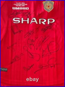 Manchester United Hand Signed Munich 1999 Final Team Shirt PSA CARD & COA