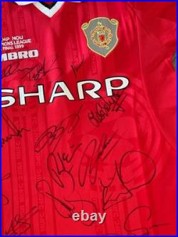 Manchester United Hand Signed Munich 1999 Final Team Shirt PSA CARD & COA
