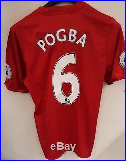 Manchester United POGBA Poppy Premier League Match Shirt MATCH WORN AND SIGNED