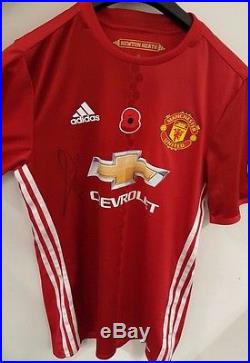Manchester United POGBA Poppy Premier League Match Shirt MATCH WORN AND SIGNED
