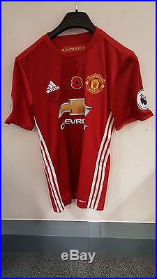 Manchester United Poppy Premier League Match Day Shirt Match issued AND SIGNED