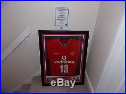 Manchester United Rare Hand Signed Paul Scholes Framed Shirt 2001/2002 Season