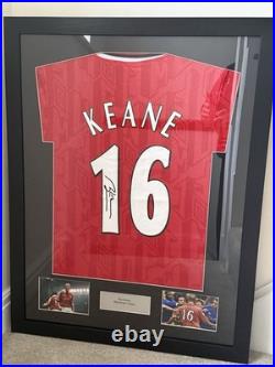 Manchester United Roy Keane Framed Shirt With Signature No COA Manchester United Roy Keane Framed Shirt With Signature No COA