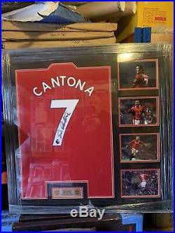 Manchester United Signed Eric Cantona Framed Shirt SUPERB ITEM Value @ £299