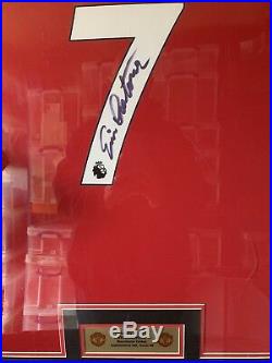 Manchester United Signed Eric Cantona Framed Shirt SUPERB ITEM Value @ £299