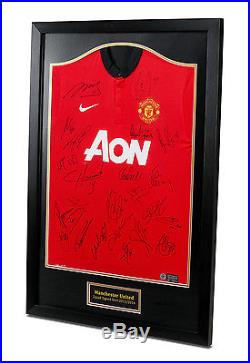 Manchester United Squad Signed Shirt Framed Man Utd 13/14 Jersey Autograph COA