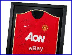 Manchester United Squad Signed Shirt Framed Man Utd 13/14 Jersey Autograph COA