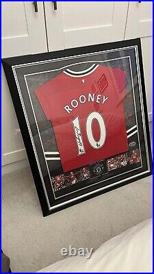 Manchester United Wayne Rooney Limited Edition hand signed shirt framed