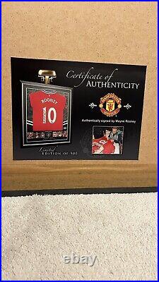 Manchester United Wayne Rooney Limited Edition hand signed shirt framed