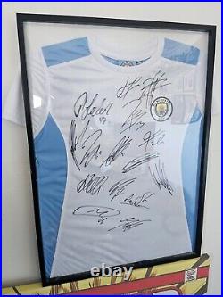 Manchester city squad signed SHIRT 2020