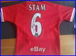 Manchester united signed 1999 treble shirt champions league