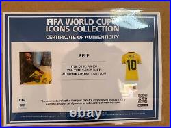 Maradona Argentina & Pele Brazil signed Shirts. Official FiFA Dual Frame