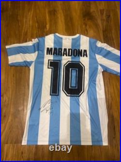 Maradona signed Argentina Home Shirt With COA Included