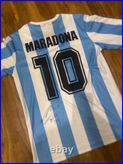 Maradona signed Argentina Home Shirt With COA Included