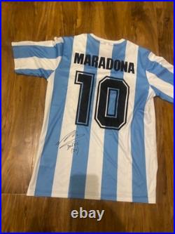 Maradona signed Argentina Home Shirt With COA Included