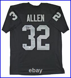 Marcus Allen Authentic Signed Black Pro Style Jersey BAS Witnessed