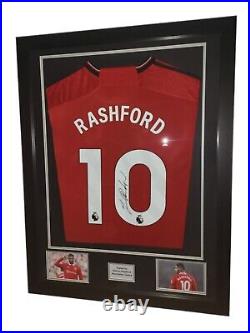 Marcus Rashford Signed Manchester United Home 2023/2024 Shirt Framed with COA
