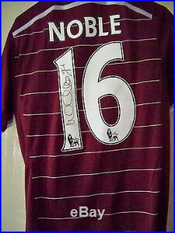 Mark Noble worn Premiership West Ham shirt signed