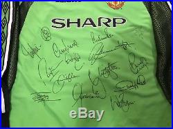 Match Issued Manchester United Goalkeeper Shirt 1999 Treble Worn Signed