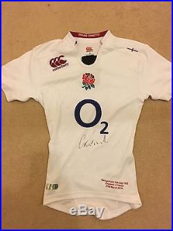 Match Worn England Rugby Shirt- George Ford vs France 2015- Bath- Signed Rare
