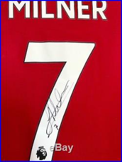 Match Worn Hand Signed James Milner Liverpool FC Poppy Shirt with COA