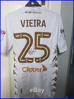 Match Worn Signed Leeds United Vieira Poppy Shirt November 2017