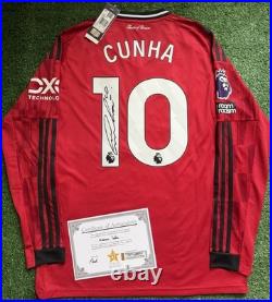 Matheus Cunha Signed Manchester United 25/26 Shirt BNWT with EXACT VID PROOF & COA