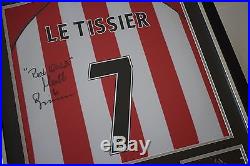 Matt le Tissier SIGNED FRAMED Shirt Photo Autograph Southampton Name #7 COA