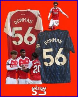 Max Dowman signed shirt PROOF Arsenal JERSEY SAKA NWANERI SKELLY SALIBA 25 26