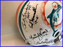 Miami Dolphins 1972 Team Signed RK Riddell Helmet Larry Csonka Griese TRI Star