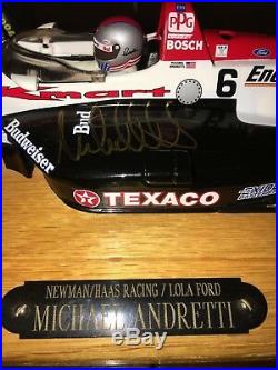 Michael Andretti SIGNED Newman Haas Racing Minichamps Indy Car F1 1/18 model
