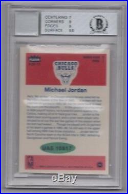 Michael Jordan 1986 Fleer Signed Upper Deck Uda Rookie Sticker Autograph Beckett