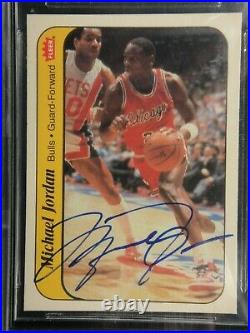 Michael Jordan 1986 Fleer Sticker Signed Upper Deck Uda Rookie Autograph Beckett