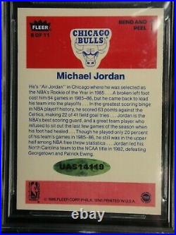 Michael Jordan 1986 Fleer Sticker Signed Upper Deck Uda Rookie Autograph Beckett