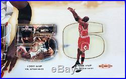 Michael Jordan Bulls signed pano Photo 6 Finals MVP Championships Framed UDA Coa